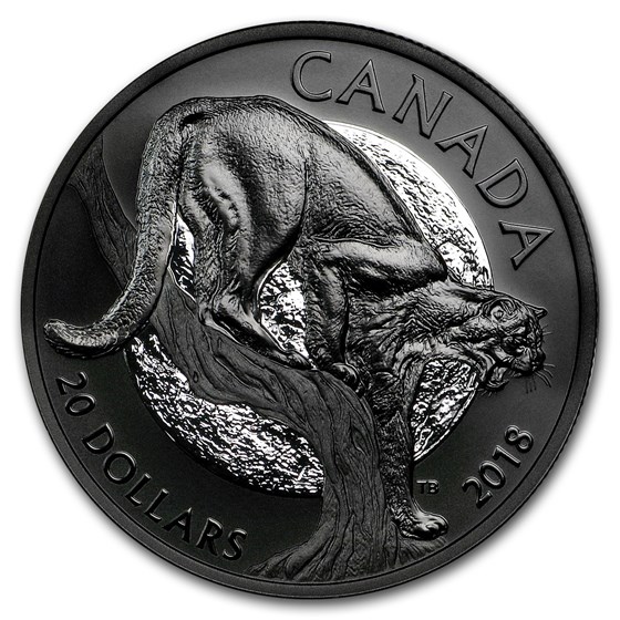 2018 Canada 1 oz Silver $20 Nocturnal By Nature: Cunning Cougar 2018 Canada 1 oz Silver $20 Nocturnal By Nature: Cunning Cougar
